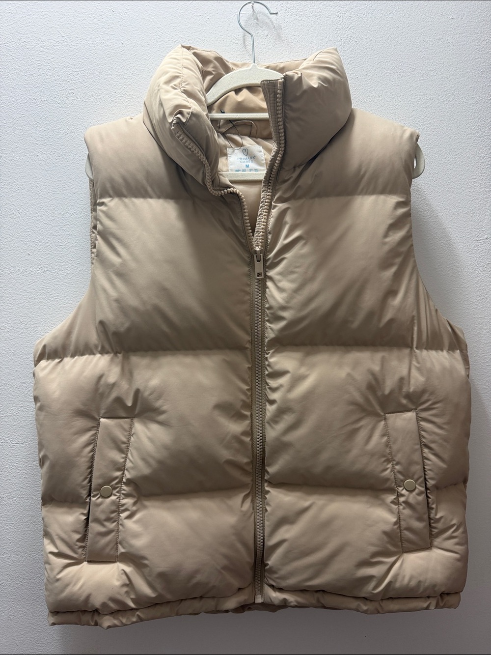 Primark Beige Quilted Puffer Vest